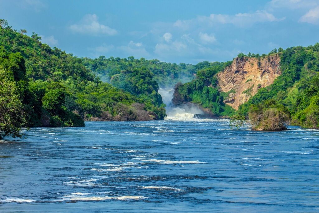 rocks, river, falls, murchison falls, jungle, water, environment, grass, nature, tourism, clouds, cloudscape, scenery, uganda, landscape, murchison falls, murchison falls, murchison falls, uganda, uganda, uganda, uganda, uganda